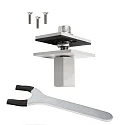 mounting set OFFICE THREE TABLE LAMP adjustable, removable, white aluminum