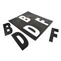 Husnumre CASA / LETTER A-F, sort