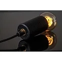 Pendel ALILX WAVE 2M 1-flamme, kort, justerbar E27 IP20, sort dæmpbar