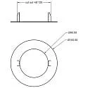 reducing ring 155/95MM round, mechanical, built-in version, traffic white