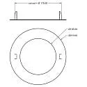 reducing ring 210/135MM round, mechanical, built-in version, traffic white