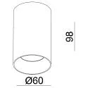 Deko-Light surface mounted housing CAN MIX'N MATCH 1/2 - SPOT HEAD (CEILING / 3PHASE) cylindrical, rigid, mechanical, white