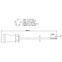  Kabelsystem, Weipu HQ 12/24/48V Feed-kabel 5-polet, 5 meter