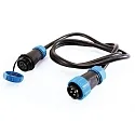 Cable system Weipu HQ 12/24/48V Connecting cable 4-poles, 100cm