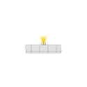 AU-01-08, flad U-Profil til 8 - 9,3 mm LED Strips, 100cm