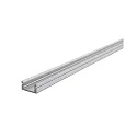 AU-01-08, flad U-Profil til 8 - 9,3 mm LED Strips, 200cm, anodiseret aluminium