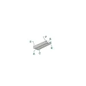 Deko-Light AU-01-10, flad U-Profil til 10 - 11,3 mm LED Strips, 100cm, anodiseret aluminium