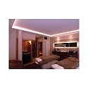 AU-01-12, flat U-profile for 12 - 13,3 mm LED stripes, 200cm, anodized aluminum
