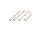  AU-01-12, flad U-Profil til 12 - 13,3 mm LED Strips, 200cm, sort mat børstet