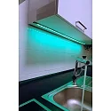 AU-01-12, flad U-Profil til 12 - 13,3 mm LED Strips, 200cm, sort mat børstet