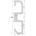Basis Profil AM-02-10 til 10 - 11.3mm LED Strip, sølv matt, anodiseret, 200cm