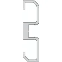 Basis Profil AM-02-10 til 10 - 11.3mm LED Strip, sølv matt, anodiseret, 200cm