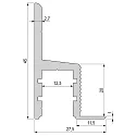 Deko-Light Drywall profile, ceiling cove EL-03-10 for 12mm LED strip, matt silver, anodized, 200cm