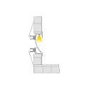 Deko-Light Indervæg Profil Vægvoute EL-02-12 til 12 - 13,3 LED Strips, 100cm