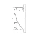Deko-Light Indervæg Profil Vægvoute EL-02-12 til 12 - 13,3 LED Strips, 100cm