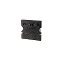 Endekappe P-AU-02-10, 16 mm, 2 stk., sort