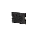 Endekappe P-AU-02-15, 21 mm, 2 stk., sort