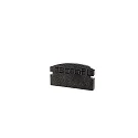 Endekappe F-AU-01-10, 16 mm, 2 stk., sort