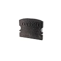 Endekappe F-AU-02-15, 21 mm, 2 stk., sort