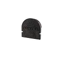 Endekappe R-AU-01-10, 16 mm, 2 stk., sort