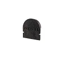 Endekappe R-AU-01-08, 14 mm, 2 stk., sort