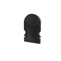 Endekappe R-AU-02-08, 14 mm, 2 stk., sort