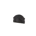 Endekappe L-AU-01-10, 16 mm, 2 stk., sort