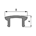 Deko-Light Accessories for LED profile cover f-01-05 flat, 100cm, misty, 40% transmission