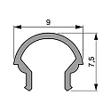 Deko-Light Tilbehør til LED Profil Dæksel R-01-05 rund, 100cm, mælkeagtig, 40% transmission