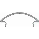 Afdækning R-05-15, BxH: 46,1x11,6mm, hvid satineret, 200cm