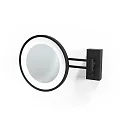 Spejl med belysning BS 36 LED 3-fold IP 44, sort mat 