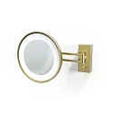 Spejl med belysning BS 36 LED 3-fold IP 44, guld mat 
