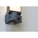 Lutec Udendørs wall luminaire CUBA med bevægelsesdetektor, med kamera, App-kontrol IP44, antracit dæmpbar