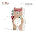 Elobra Pendel LITTLE INDIANS BÄR BJØRN, E27, brun