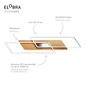 Elobra Loftlampe PANAMA XL, 2x 20W, 2200lm, egetræ natur
