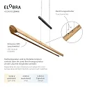 Elobra LED Pendel COLOMBIA S, 18W, 3000/4000/5000K, 1800lm, egetræ natur