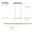 Elobra LED Pendel COLOMBIA XL, 18W, 3000/4000/5000K, 1800lm, naturlig asp ege