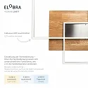 Elobra Loftlampe PANAMA L, 2x 20W, 2200lm, egetræ natur
