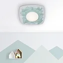 Elobra LED Loftlampe SCANDI „WALD“ LED board + 20 LED, 11W, 3000K, myntegrøn