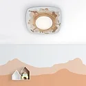 Elobra LED Loftlampe SCANDI „WALD“ LED board + 20 LED, 11W, 3000K, myntegrøn