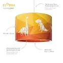 Elobra Pendel DINOS 25/40, E27, grøn