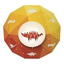 Elobra LED Loftlampe DINOS LED board + 20 LED, 11W, 3000K, blå