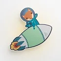 Elobra Væglampe LITTLE ASTRONAUTS FUCHS, blå