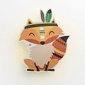 Elobra Væglampe LITTLE INDIANS FUCHS FILIP, orange