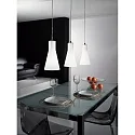 Fabas Luce Fabas Luce DIANA Pendel, E27, 3-flammer, forkromet / glas hvid