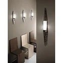 Fabas Luce Fabas Luce VANITY Væglampe, E14, højde: 70cm, glas hvid, mørk rust farvet
