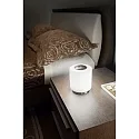 Fabas Luce Fabas Luce SIMI LED Bordlampe, 8W, nikkel satin / hvid