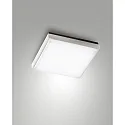 Fabas Luce DESDY LED Loftlampe, IP54, aluminium, hvid, 24x24cm