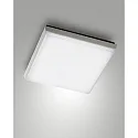 Fabas Luce DESDY LED Loftlampe, IP54, aluminium, hvid, 30x30cm