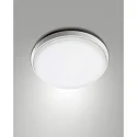 Fabas Luce OLLY LED Loftlampe, IP54, aluminium, hvid, Ø 30cm